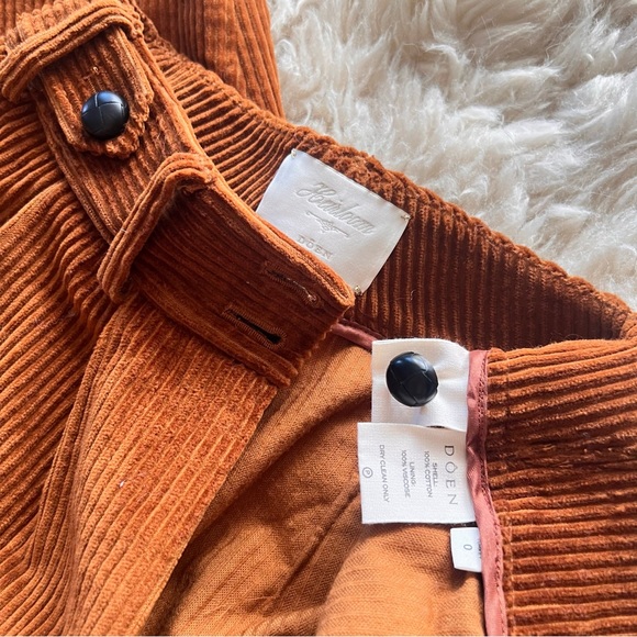 ❄️🎄DÔEN ’Atherton’ Heirloom Italian Wide Wale Cotton Corduroy Pant Siena 0/24 - Picture 4 of 10